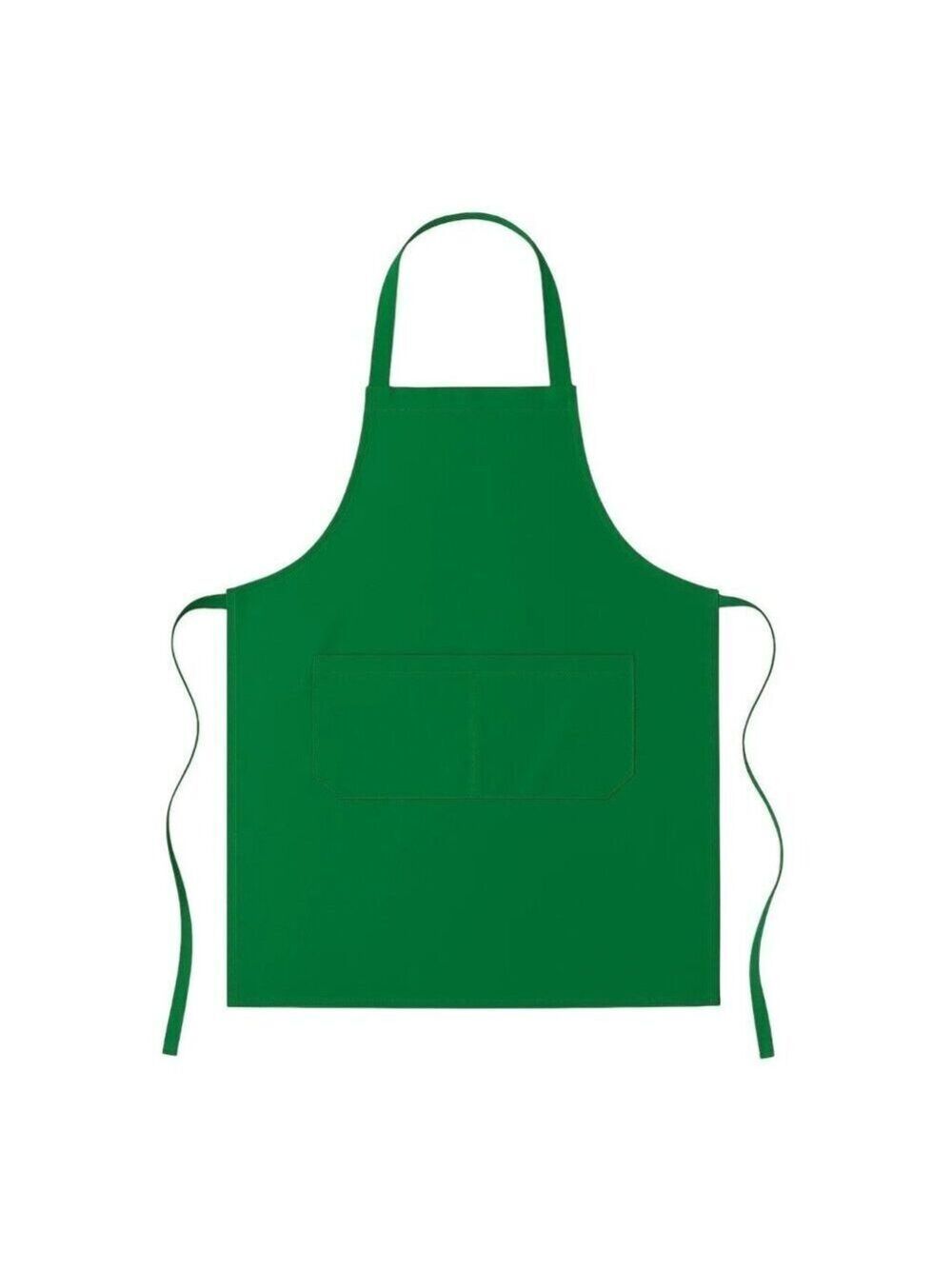 Green Polyester Apron Unisex Adjustable Pockets Cooking Craft